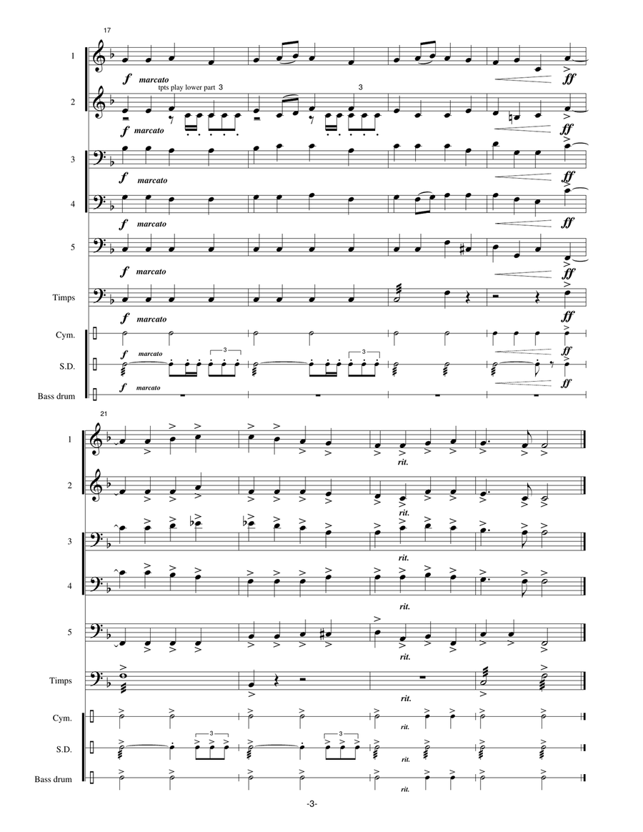 The European Anthem Concert Band scores gallery preview page 6