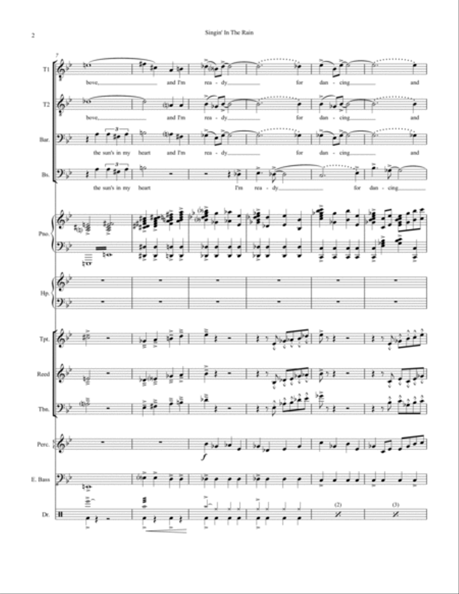 Singin' In The Rain Large Ensemble scores gallery preview page 2