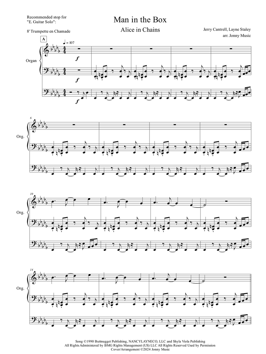 Man In The Box Organ Solo scores gallery preview page 2