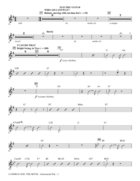 A Chorus Line (Medley) (arr. Ed Lojeski) - Guitar