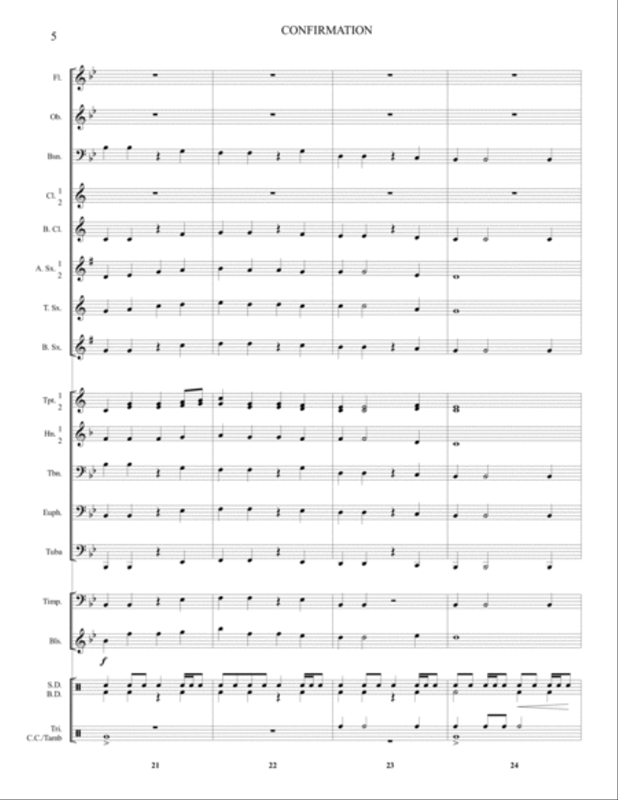 Confirmation Concert Band scores gallery preview page 6