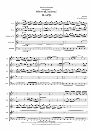 Book cover for Vivaldi: The Four Seasons (Le quattro stagioni) Concerto No. 4 in F minor, Op. 8, RV 297, "L'inverno
