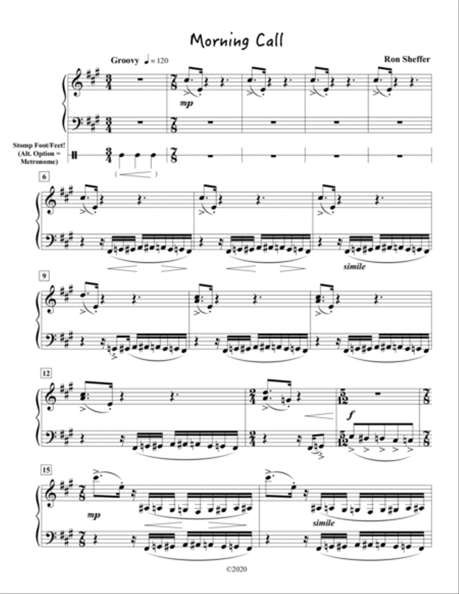 Morning Call Piano Solo scores gallery preview page 2