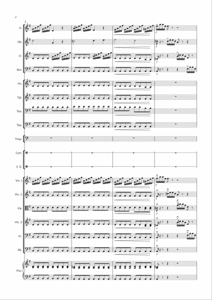 Zadok the Priest for School Orchestra Full Orchestra scores gallery preview page 2