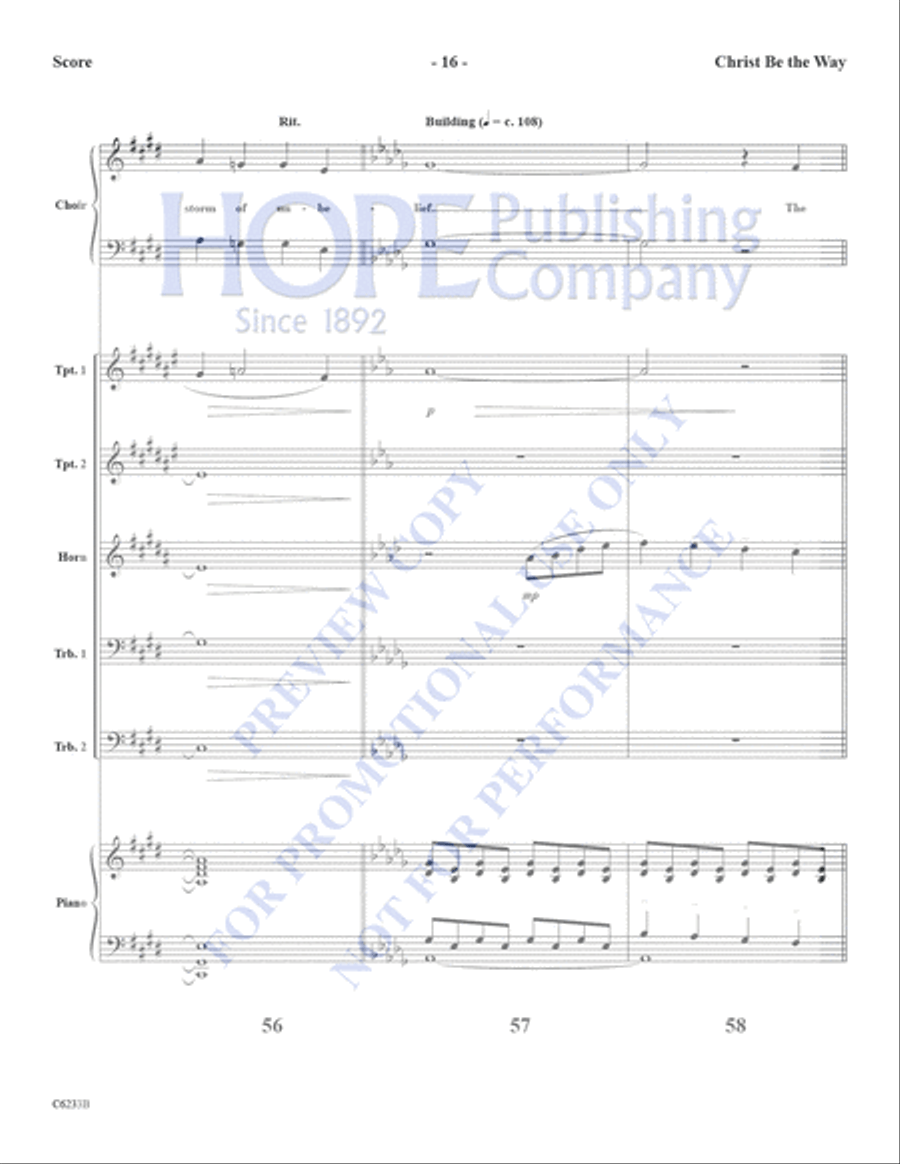 Christ Be the Way Christ Be the Way Choir scores gallery preview page 17