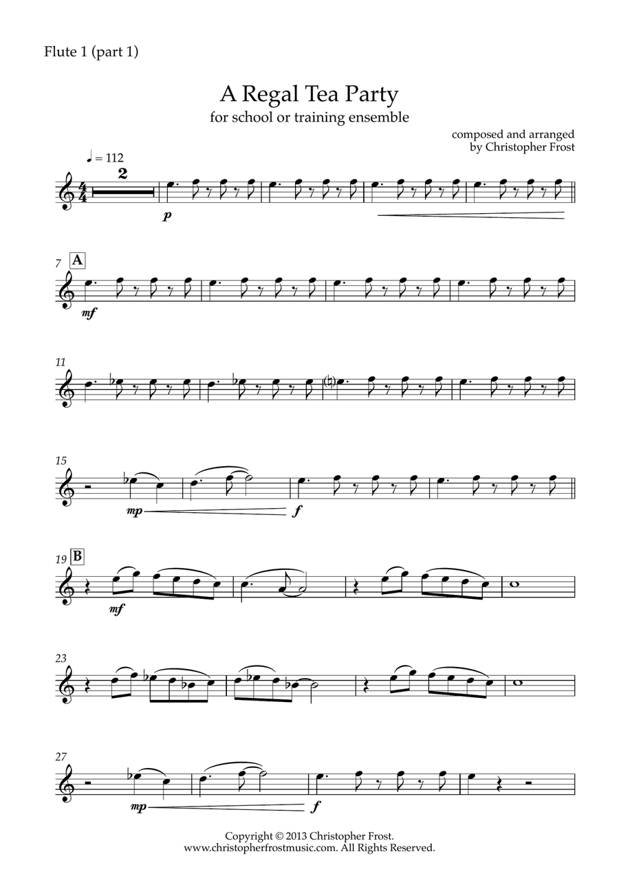 A Regal Tea Party (school/training ensemble) Woodwind Ensemble scores gallery preview page 5