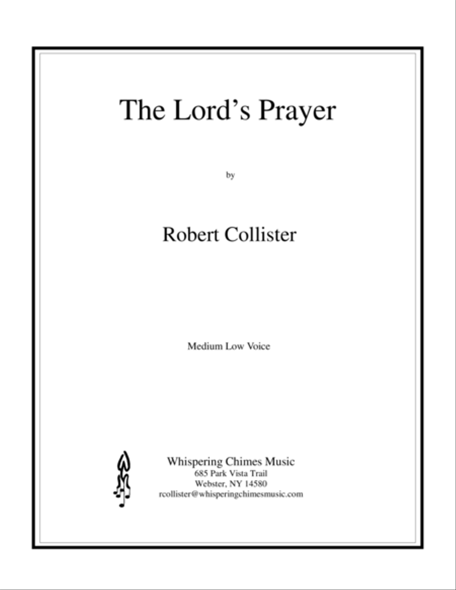 The Lord's Prayer (medium low voice) The Lord's Prayer (medium low voice) Low Voice scores gallery preview page 1