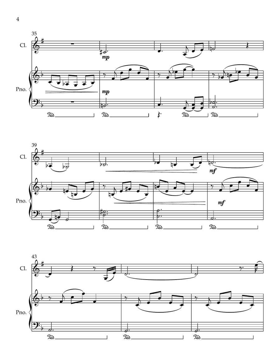 Cavatina B-Flat Clarinet scores gallery preview page 4