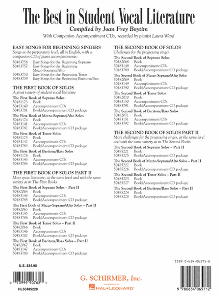The Second Book of Baritone/Bass Solos Part II Bass Voice scores gallery preview page 2