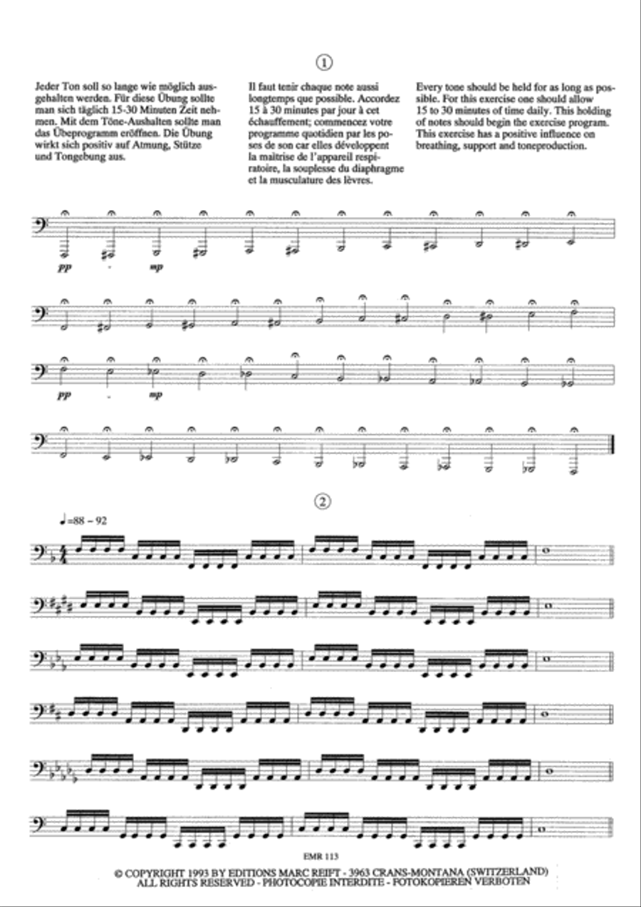 Tagliche Ubungen / Exercices Journaliers / Daily Drills Tuba scores gallery preview page 3