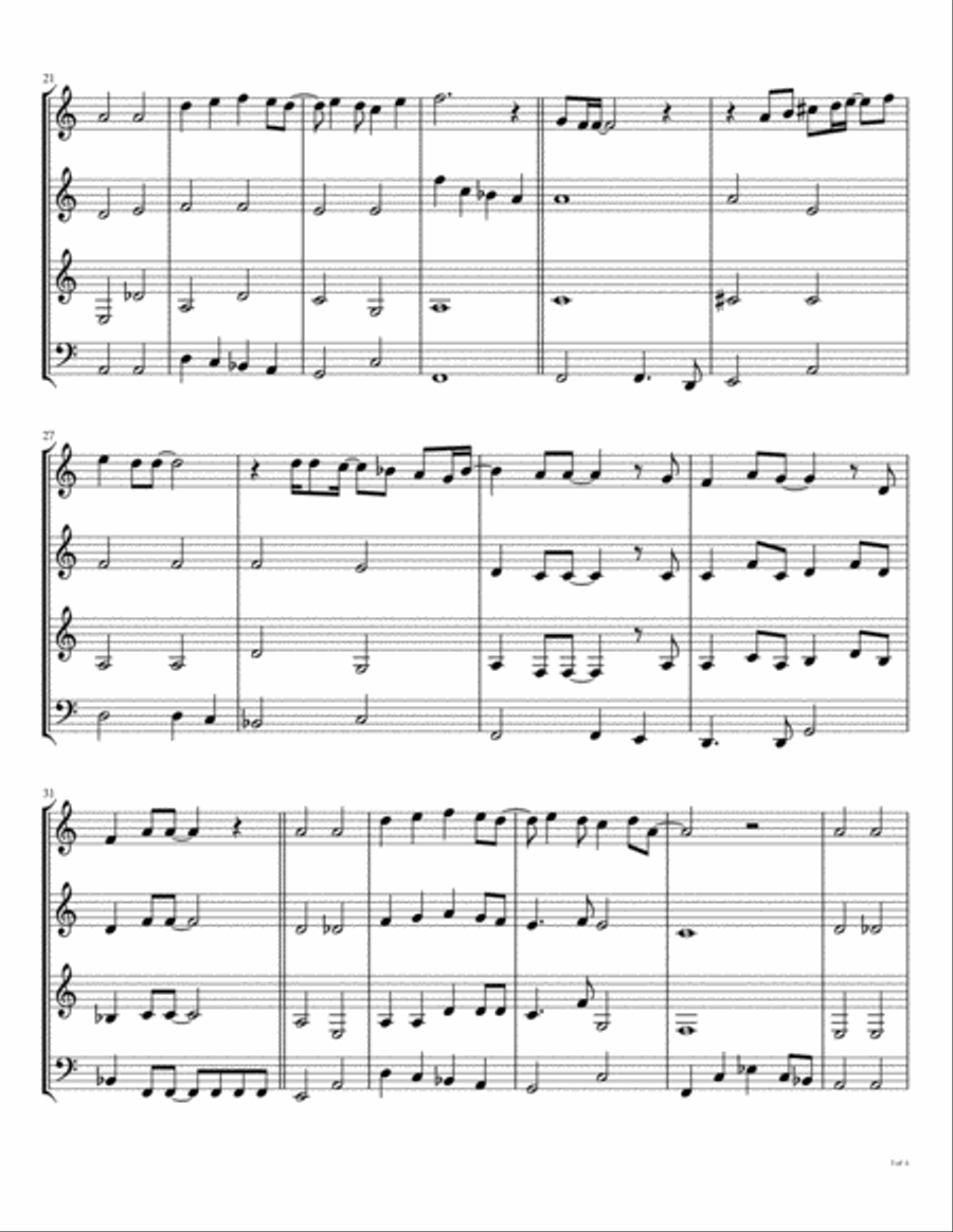 Yesterday Woodwind Quartet scores gallery preview page 4