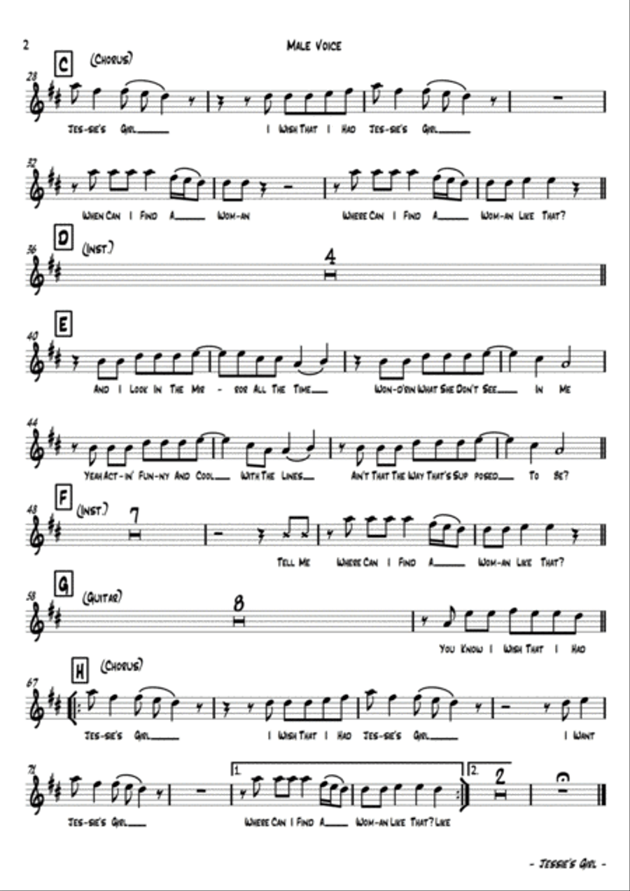 Jessie's Girl Jessie's Girl Jazz Ensemble scores gallery preview page 3