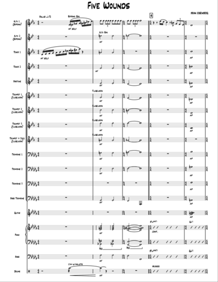 Five Wounds Jazz Ensemble scores gallery preview page 1