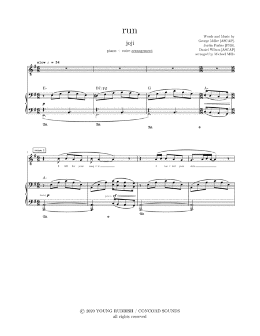 Joji-run Joji-run Voice scores gallery preview page 1
