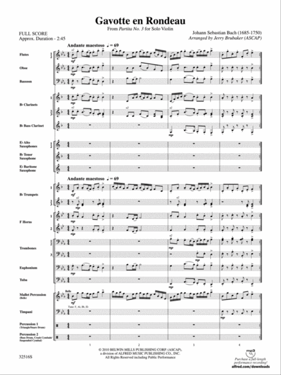 Gavotte en Rondeau Concert Band scores gallery preview page 2