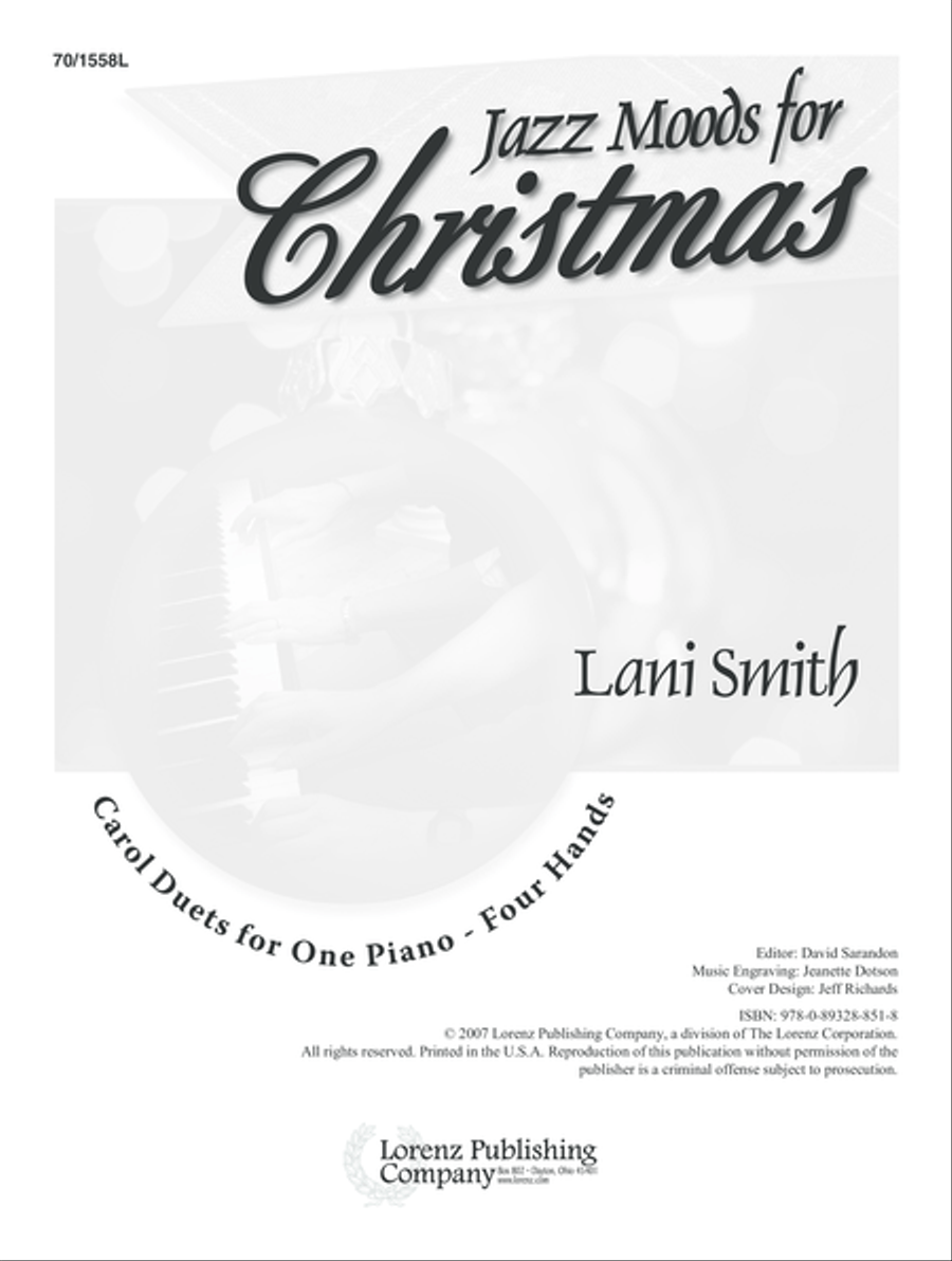 Jazz Moods for Christmas (Digital Delivery) 1 Piano, 4-Hands scores gallery preview page 1