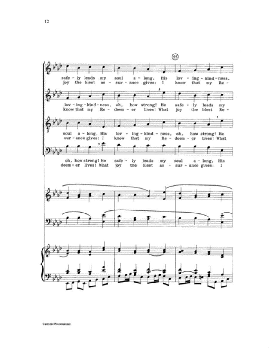 Canonic Processional 4-Part scores gallery preview page 12