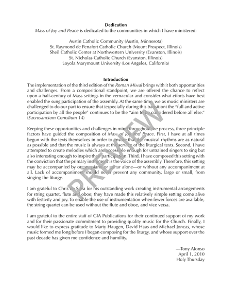 Mass of Joy and Peace - Guitar edition Guitar scores gallery preview page 3