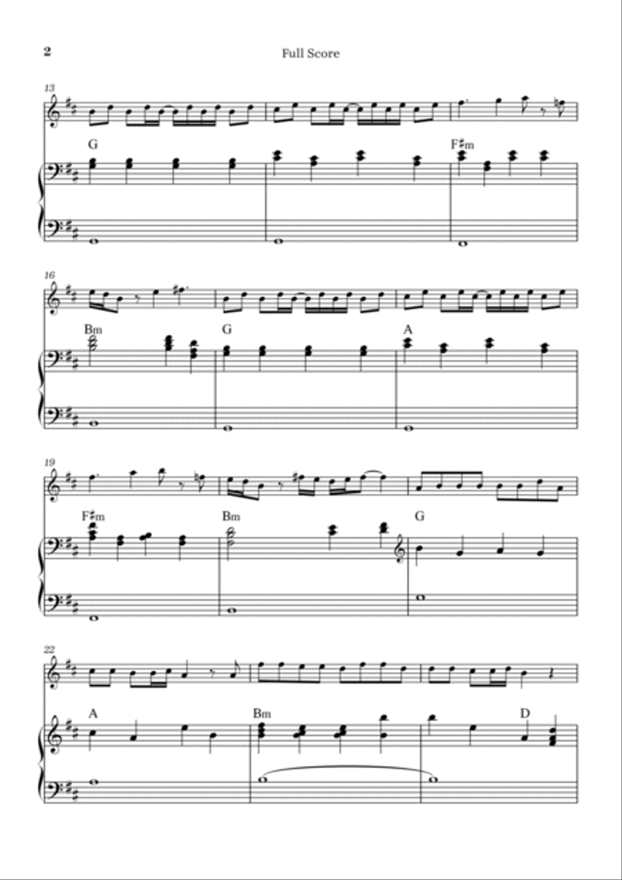 Peaches Flute Solo scores gallery preview page 2