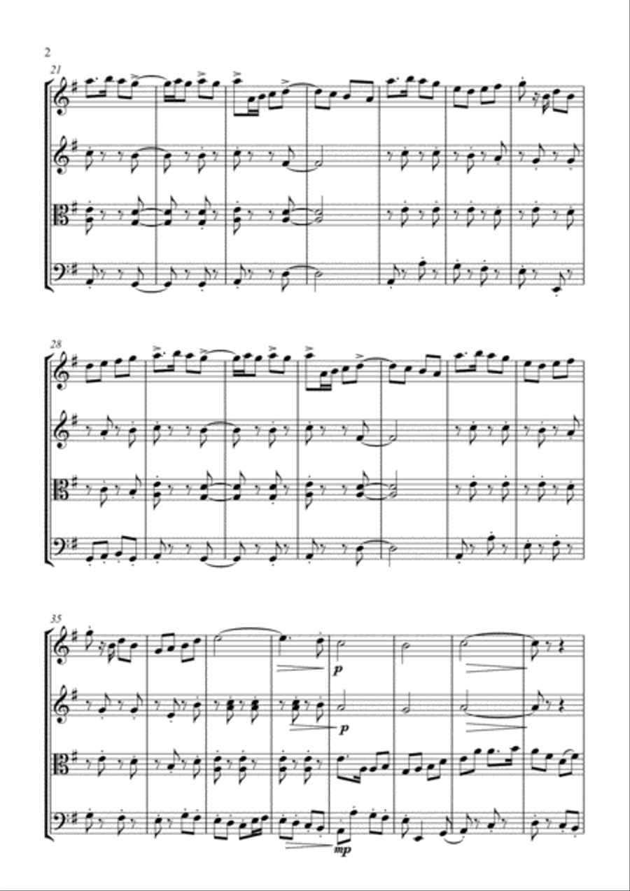 Halfpenny Polka for String Quartet String Quartet scores gallery preview page 2