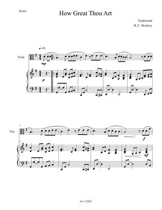 How Great Thou Art (Viola Solo with Piano Accompaniment)
