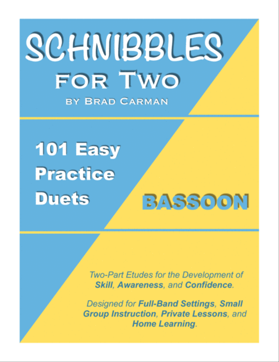 SCHNIBBLES for Two: 101 Easy Practice Duets for Band: BASSOON Woodwind Duet scores gallery preview page 1