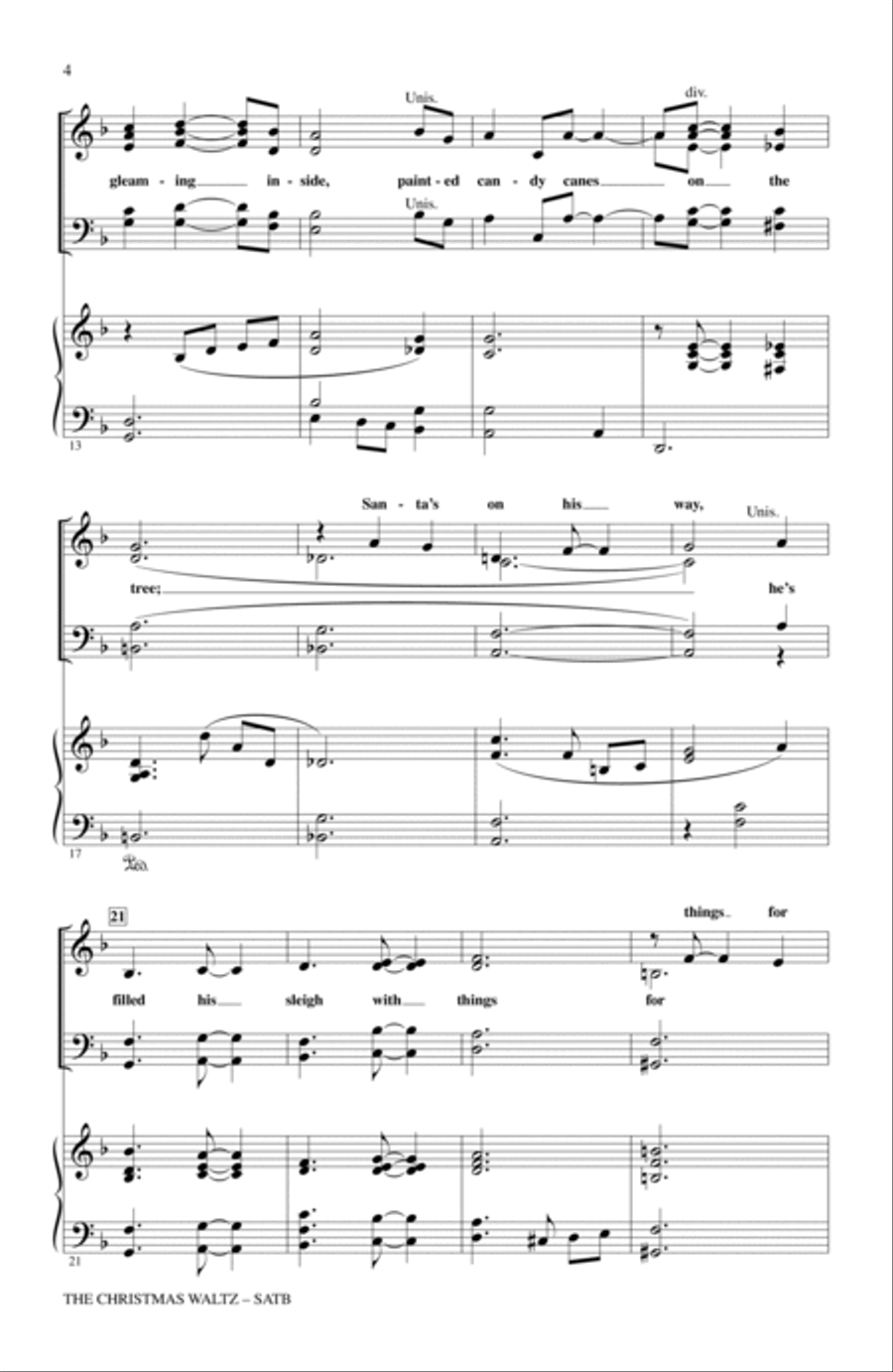 The Christmas Waltz 4-Part scores gallery preview page 2