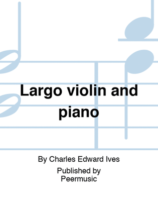Book cover for Largo violin and piano
