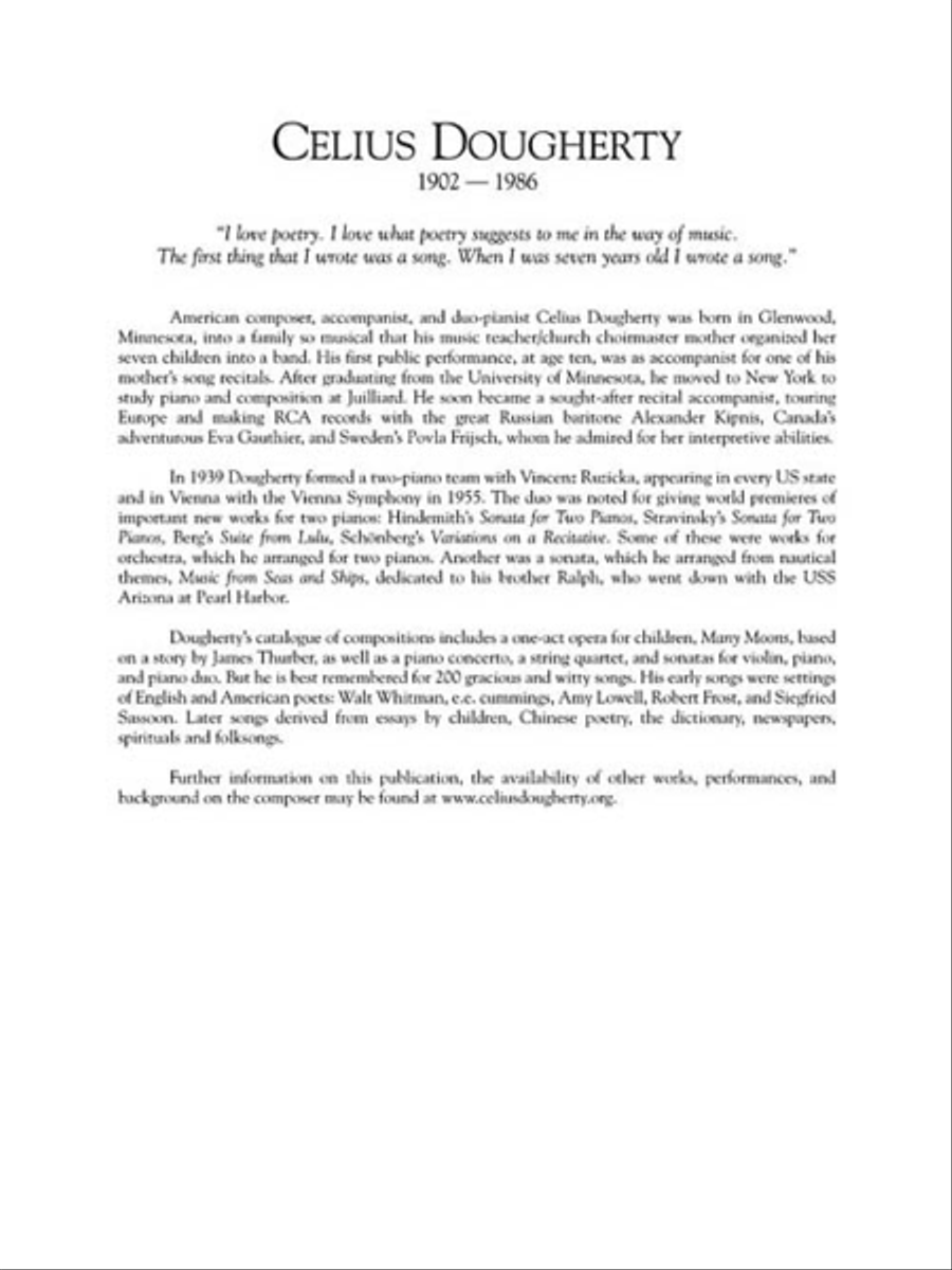 Celius Dougherty - 30 Art Songs in Original Keys Voice Solo scores gallery preview page 2