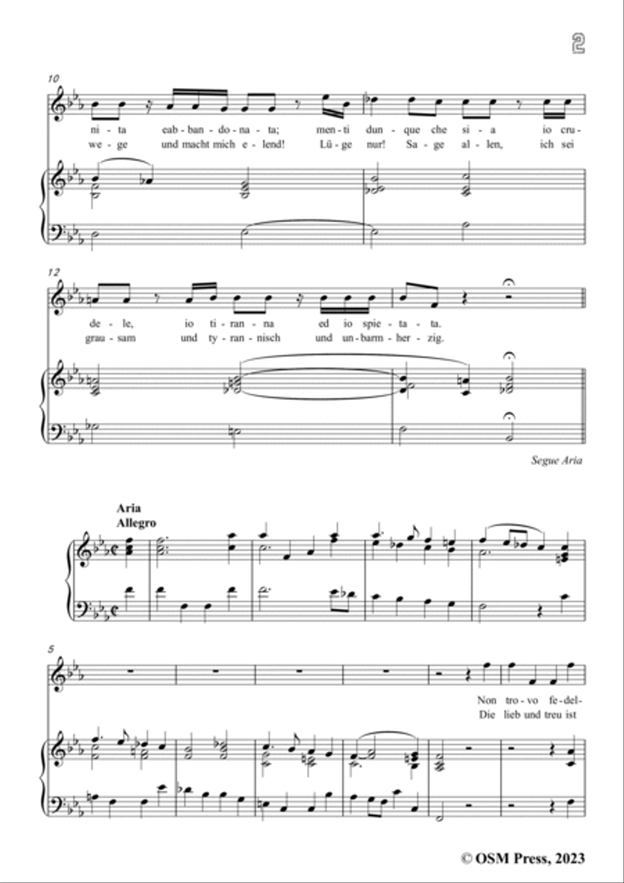 Caldara-Io crudele?(Cantata),in E flat Major Voice scores gallery preview page 3
