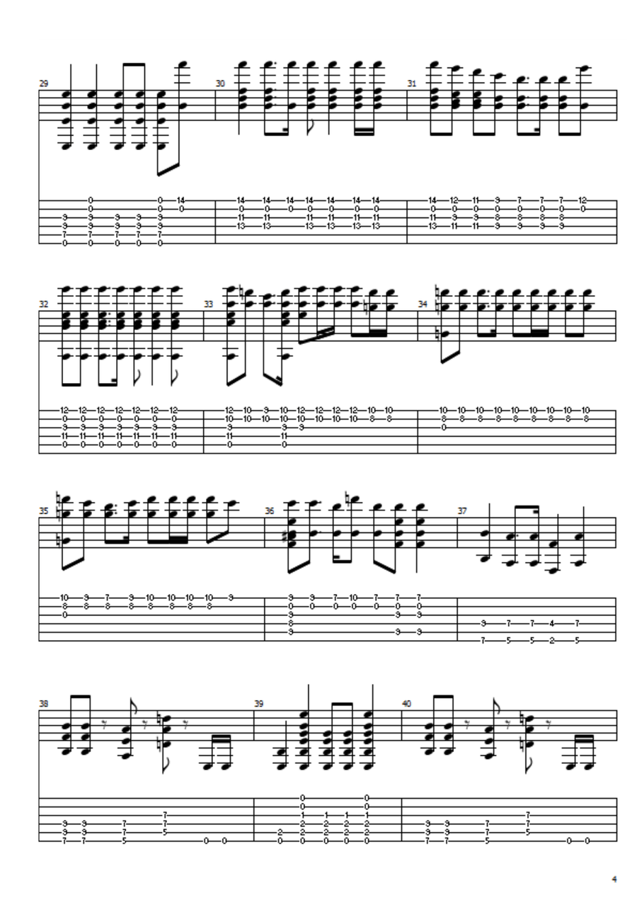 Pinball Wizard Guitar Tablature scores gallery preview page 4