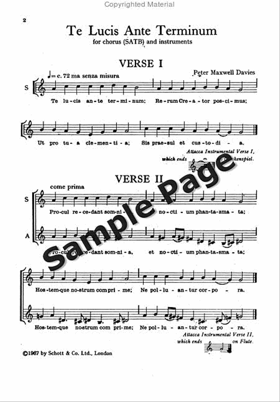 Te Lucis Ante Terminum Choir scores gallery preview page 3