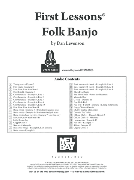 First Lessons Folk Banjo image number null