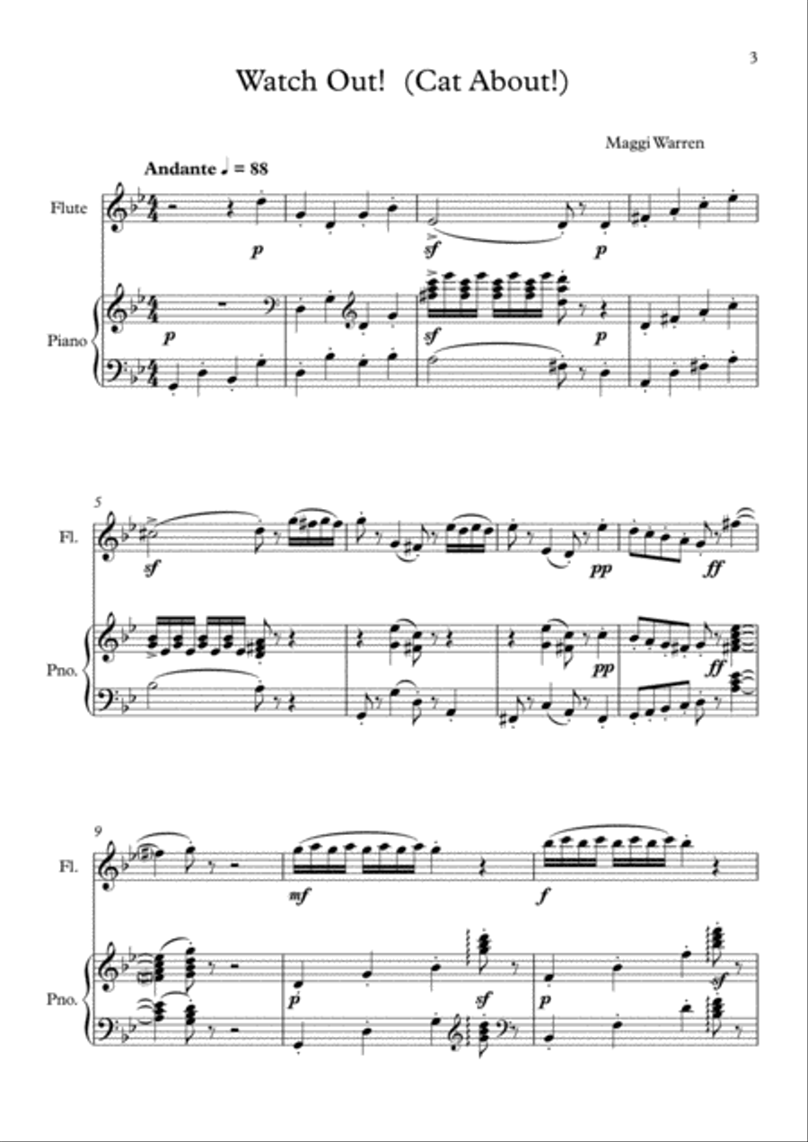 Watch Out (Cat About) Flute Solo scores gallery preview page 3