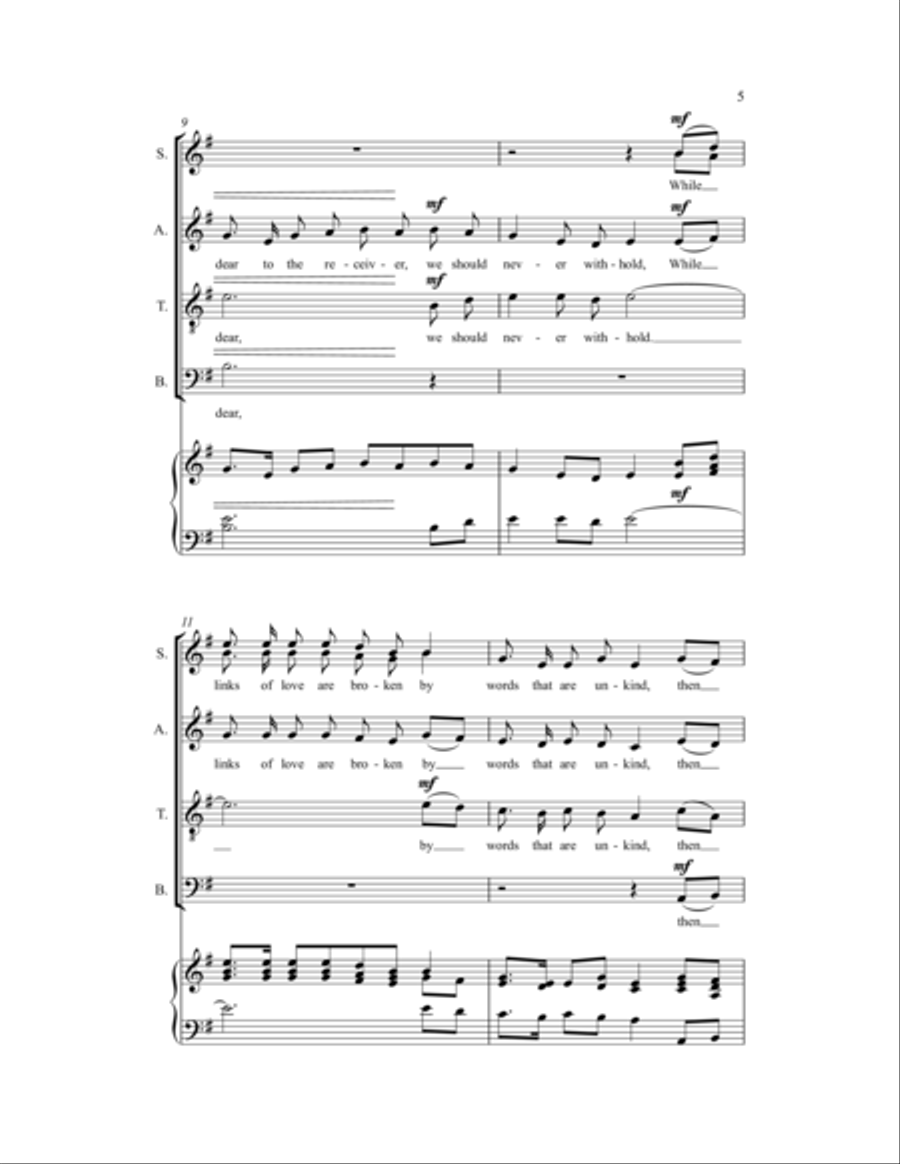 Gentle Words Gentle Words 4-Part scores gallery preview page 7