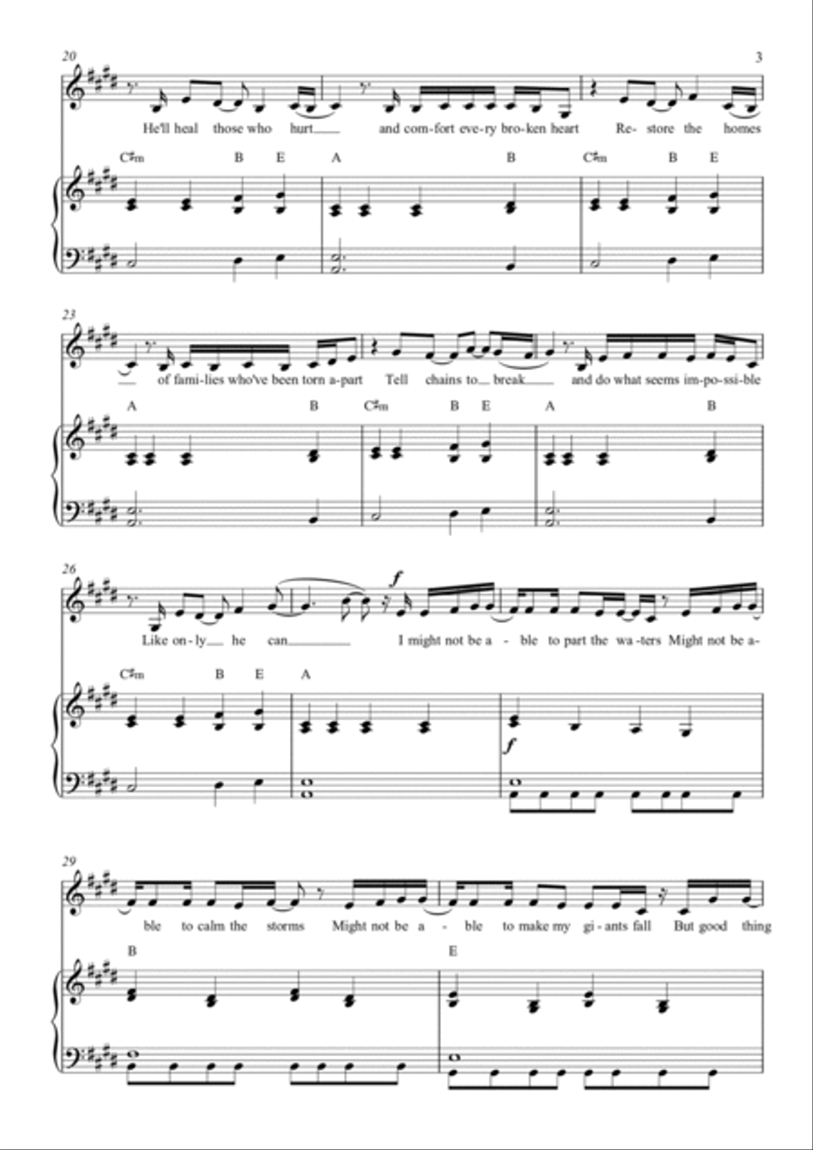 My God Can My God Can Piano, Vocal, Guitar scores gallery preview page 3