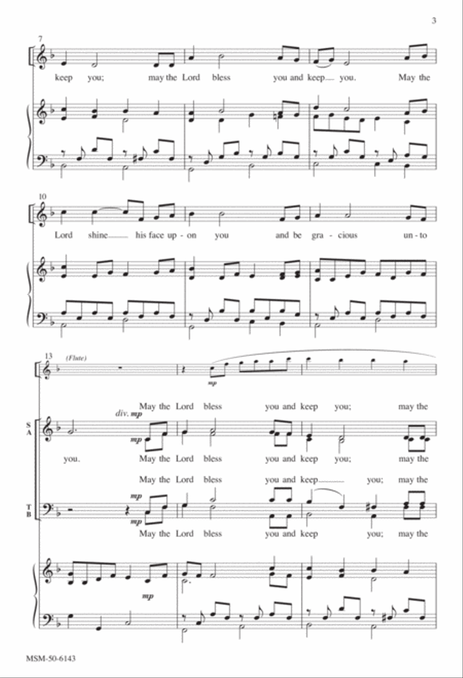 May the Lord Bless You and Keep You 4-Part scores gallery preview page 2