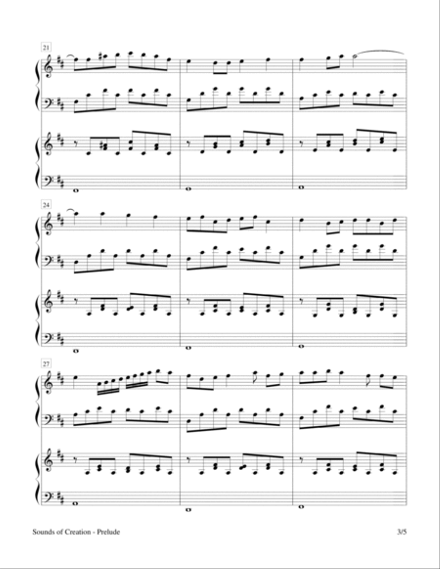 Sounds of Creation - Prelude (Keyboard Duet; 2 Pianos, 4 Hands) Piano Method scores gallery preview page 6