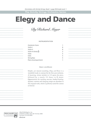 Elegy and Dance: Score