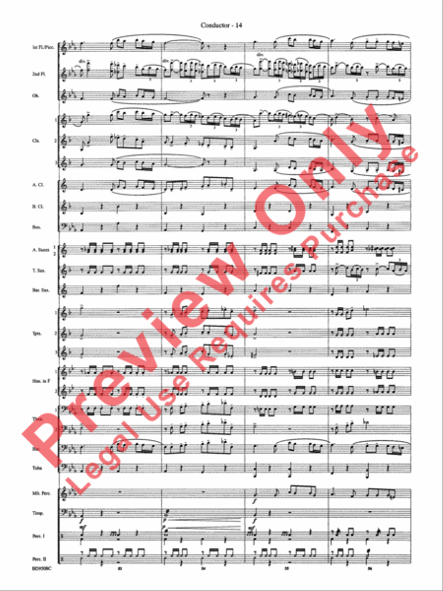 Procession of the Sardar (from Caucasian Sketches) Concert Band scores gallery preview page 17