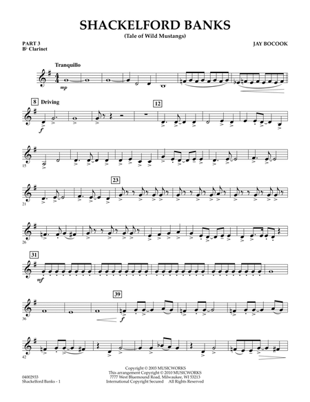 Shackelford Banks (Tale of Wild Mustangs) - Pt.3 - Bb Clarinet