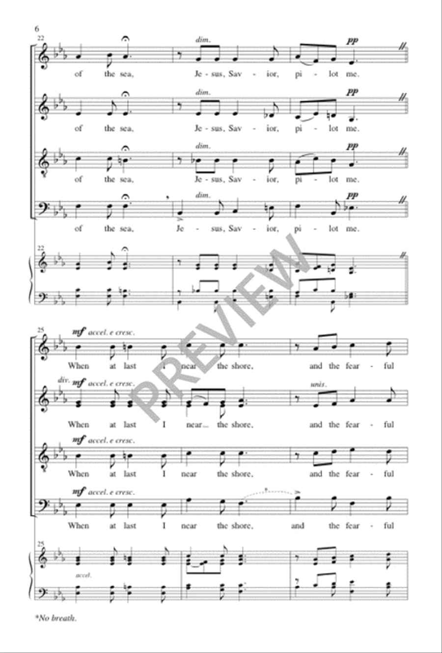 Jesus, Savior, Pilot Me 4-Part scores gallery preview page 7
