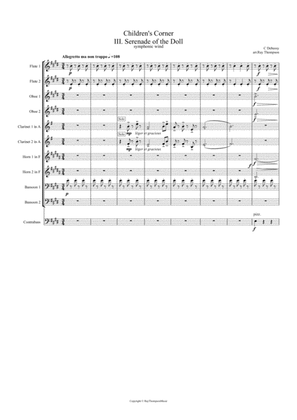 Book cover for Debussy: Children's Corner No.3 "Serenade of the Doll" (original key) - symphonic wind