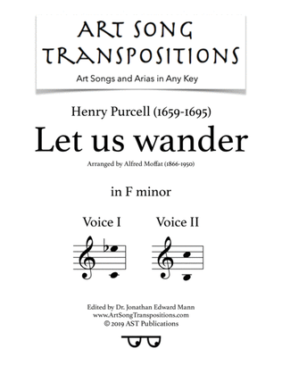 Book cover for PURCELL: Let us wander (transposed to F minor)