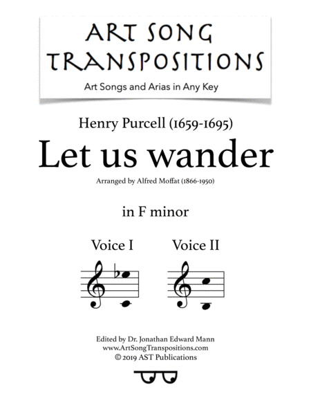 PURCELL: Let us wander (transposed to F minor)