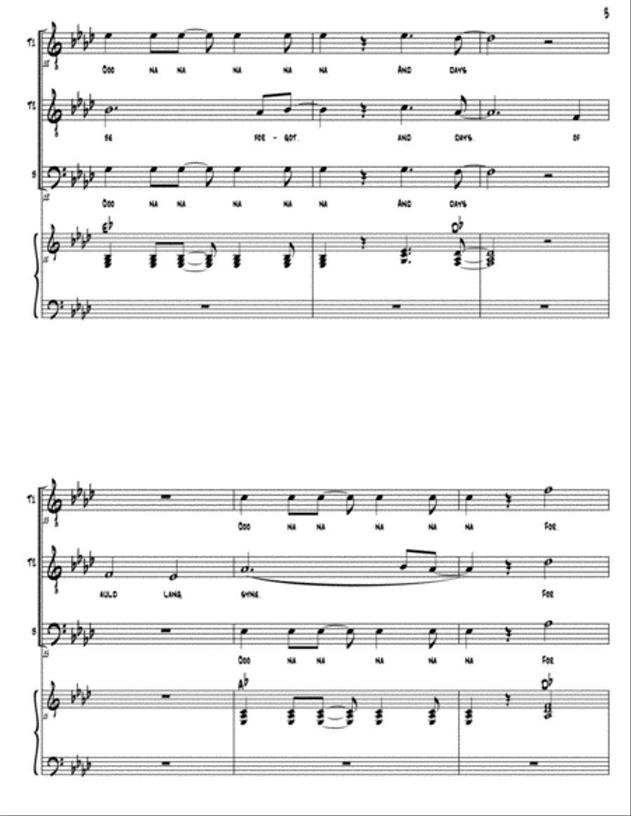 Auld Lang Syne (as performed by Straight No Chaser) - TTB TTB scores gallery preview page 4