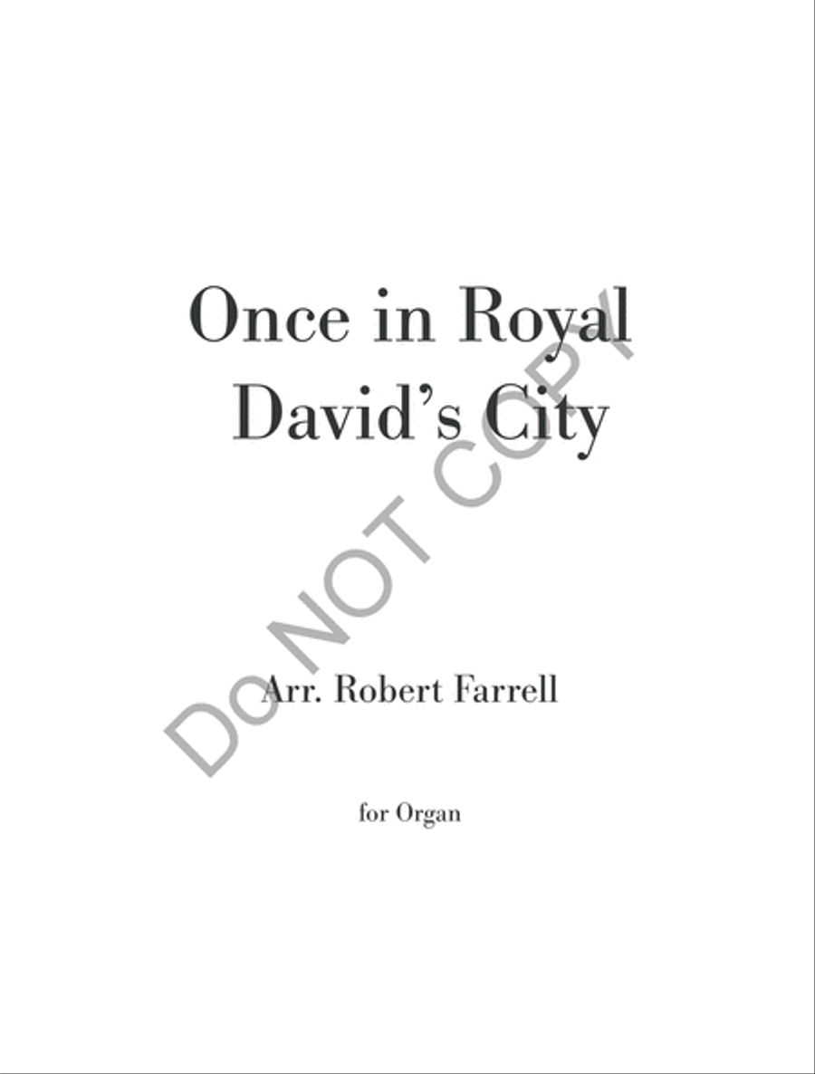 Once in Royal David's City Organ scores gallery preview page 4