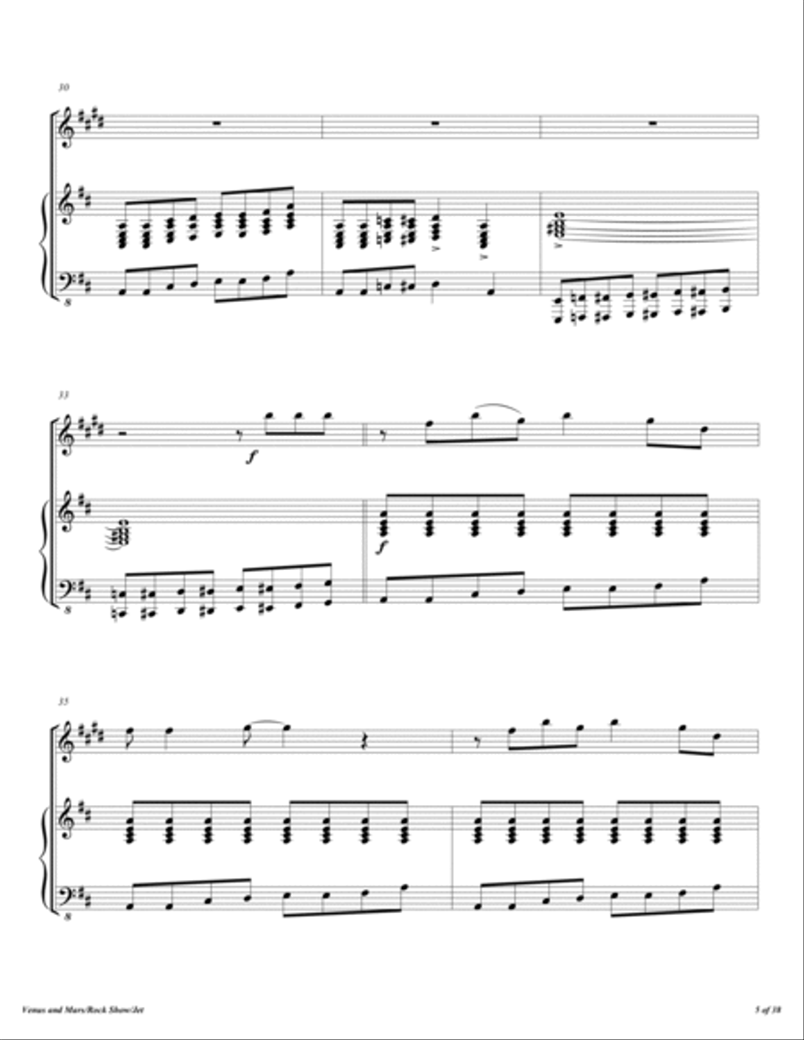 Venus And Mars/ Rock Show/ Jet Trumpet Solo scores gallery preview page 6