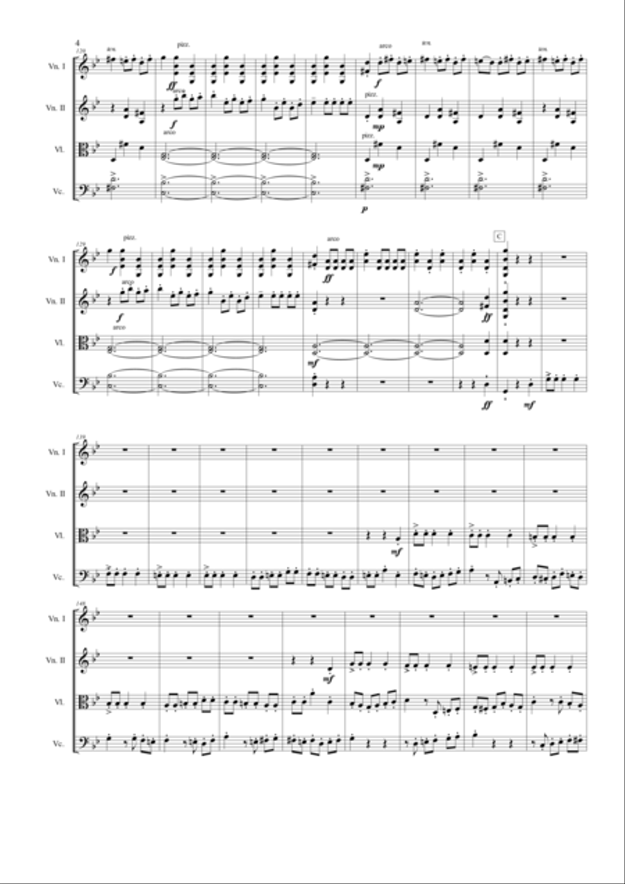 Danse Macabre String Quartet scores gallery preview page 4