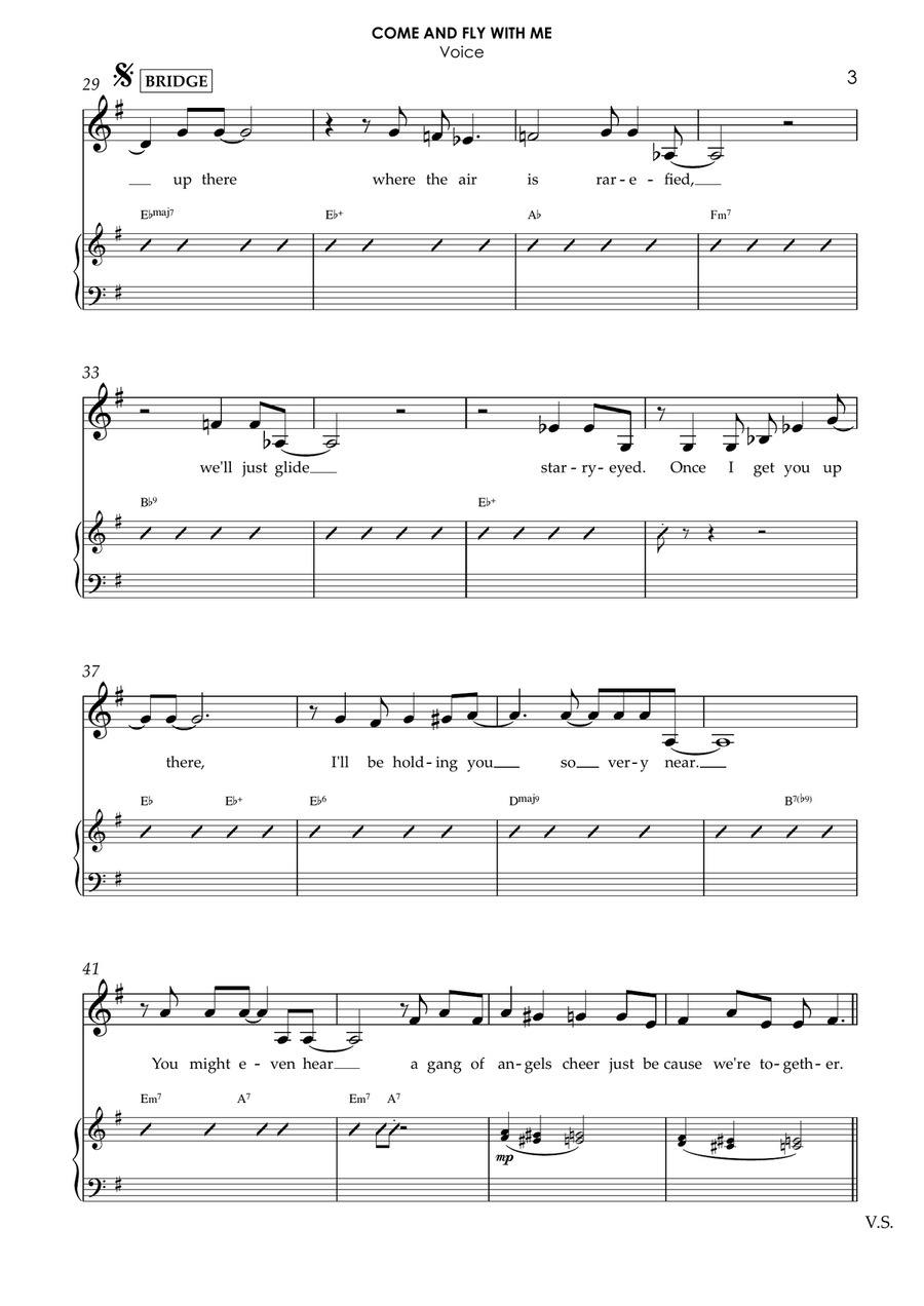 Come Fly With Me - Score Only Jazz Ensemble scores gallery preview page 3